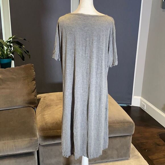 Women’s Soft Sleep Dress Gray with Button Front Size XXL NWT - Picture 6 of 7